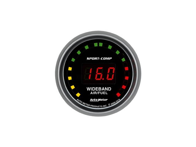 Auto Meter Sport-Comp Digital, 2-1/16", Wideband Air/Fuel Ratio STREET (10:1-17:1 AFR)