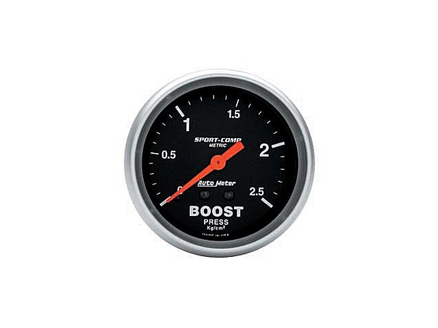 Auto Meter Sport-Comp Mechanical, 2-5/8", Boost Metric (0-4 Kg/Cm2) - Click Image to Close