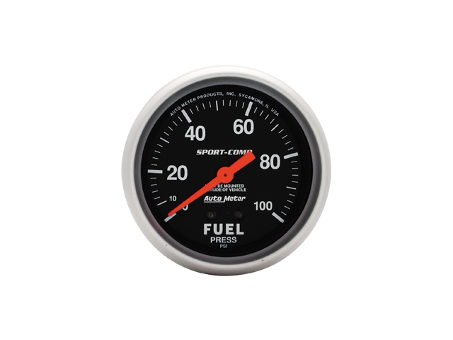 Auto Meter Sport-Comp Mechanical, 2-5/8", Fuel Pressure (0-100 PSI)