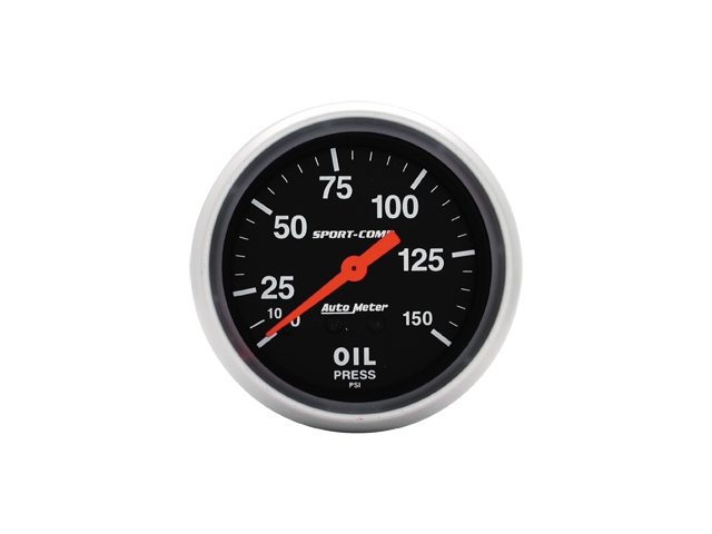 Auto Meter Sport-Comp Mechanical, 2-5/8", Oil Pressure (0-150 PSI)