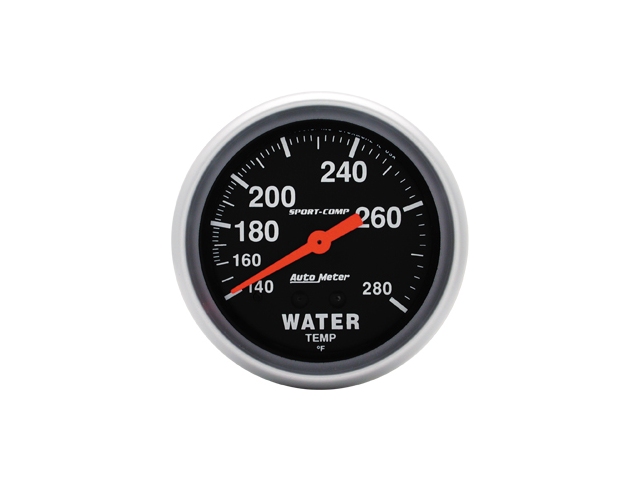 Auto Meter Sport-Comp Mechanical, 2-5/8", Water Temperature (120-280 deg. F)