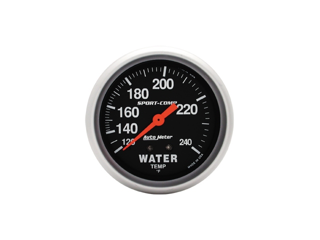 Auto Meter Sport-Comp Mechanical, 2-5/8", Water Temperature (120-240 deg. F)