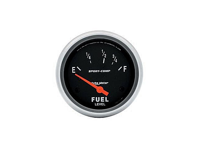 Auto Meter Sport-Comp Air-Core Gauge, 2-5/8", Fuel Level (73Ωs Empty/8-12Ωs Full)