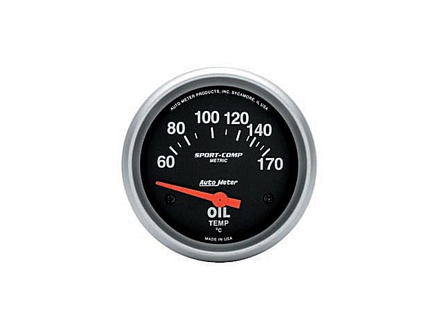 Auto Meter Sport-Comp Air-Core Gauge, 2-5/8", Oil Temperature Metric (60-170 deg. C)