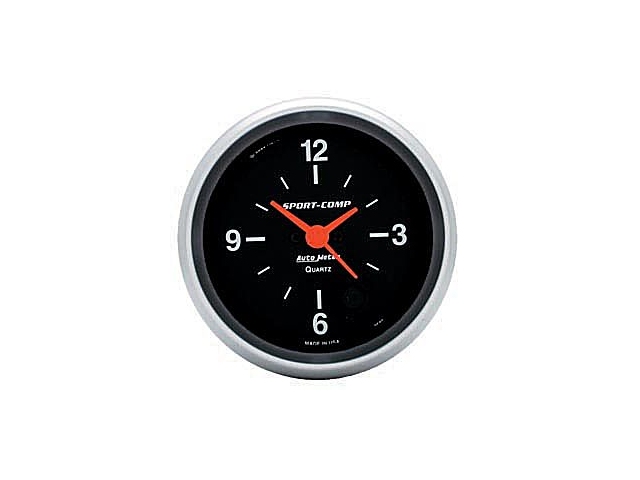 Auto Meter Sport-Comp Air-Core Gauge, 2-5/8", Clock Quartz w/ Second Hand - Click Image to Close