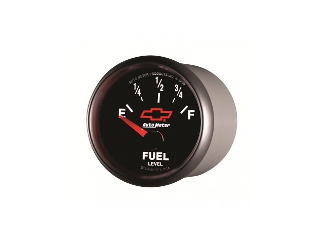 Auto Meter Chevrolet PERFORMANCE Air-Core Gauge, 2-1/16", Fuel Level (0-90 Ohms) - Click Image to Close