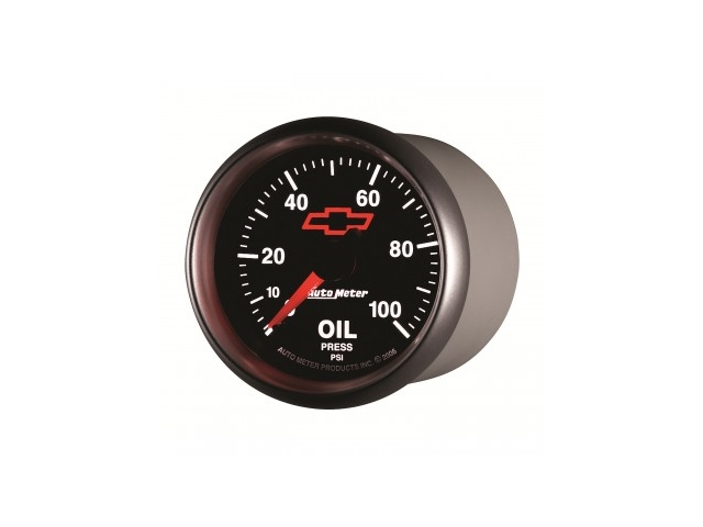 Auto Meter Chevrolet PERFORMANCE Mechanical Gauge, 2-1/16", Oil Pressure (0-100 PSI)