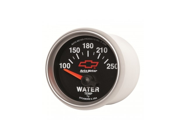 Auto Meter Chevrolet PERFORMANCE Air-Core Gauge, 2-1/16", Water Temperature (100-250 F) - Click Image to Close