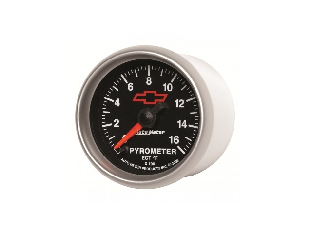 Auto Meter Chevrolet PERFORMANCE Digital Stepper Motor Gauge, 2-1/16", Pyrometer (0-1600 F)