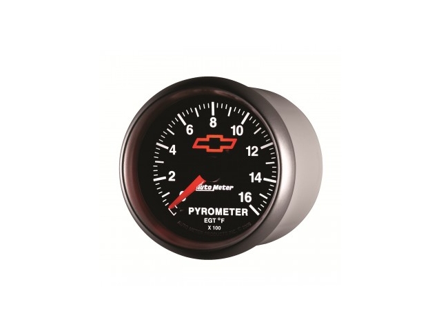 Auto Meter Chevrolet PERFORMANCE Digital Stepper Motor Gauge, 2-1/16", Pyrometer (0-1600 F) - Click Image to Close