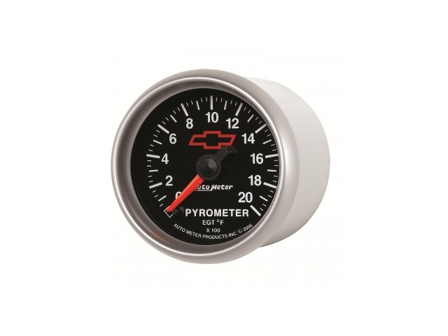 Auto Meter Chevrolet PERFORMANCE Digital Stepper Motor Gauge, 2-1/16", Pyrometer (0-2000 F) - Click Image to Close