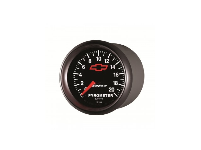 Auto Meter Chevrolet PERFORMANCE Digital Stepper Motor Gauge, 2-1/16", Pyrometer (0-2000 F)