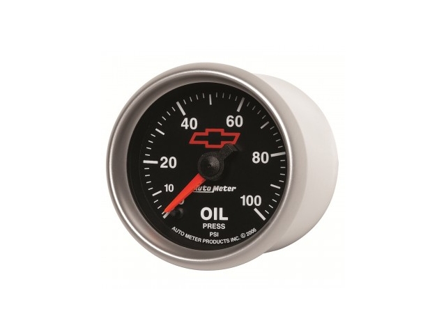 Auto Meter Chevrolet PERFORMANCE Digital Stepper Motor Gauge, 2-1/16", Oil Pressure (0-100 PSI) - Click Image to Close
