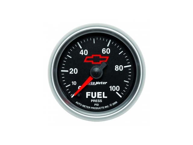 Auto Meter Chevrolet PERFORMANCE Digital Stepper Motor Gauge, 2-1/16", Fuel Pressure (0-100 PSI) - Click Image to Close