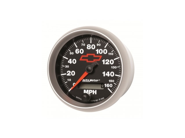 Auto Meter Chevrolet PERFORMANCE Air-Core Gauge, 3-3/8", In-Dash Electric Speedometer (0-160 MPH) - Click Image to Close