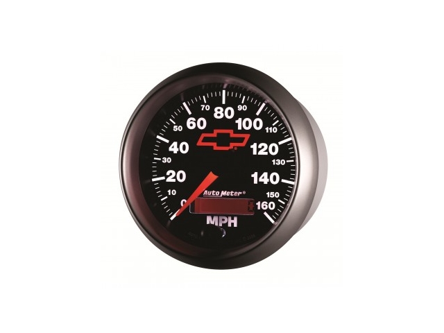 Auto Meter Chevrolet PERFORMANCE Air-Core Gauge, 3-3/8", In-Dash Electric Speedometer (0-160 MPH)