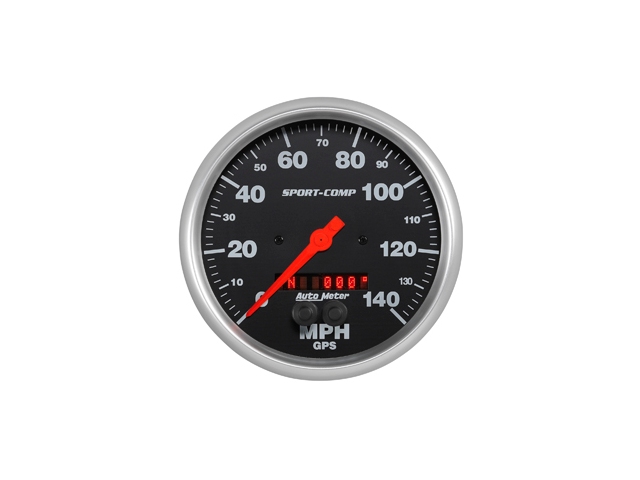 Auto Meter Sport-Comp In-Dash Tach & Speedo, 5", Speedometer GPS w/ Rally Nav Display (140 MPH) - Click Image to Close