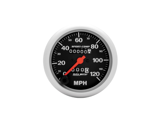 Auto Meter Sport-Comp In-Dash Tach & Speedo, 3-3/8", Speedometer Mechanical (120 MPH)