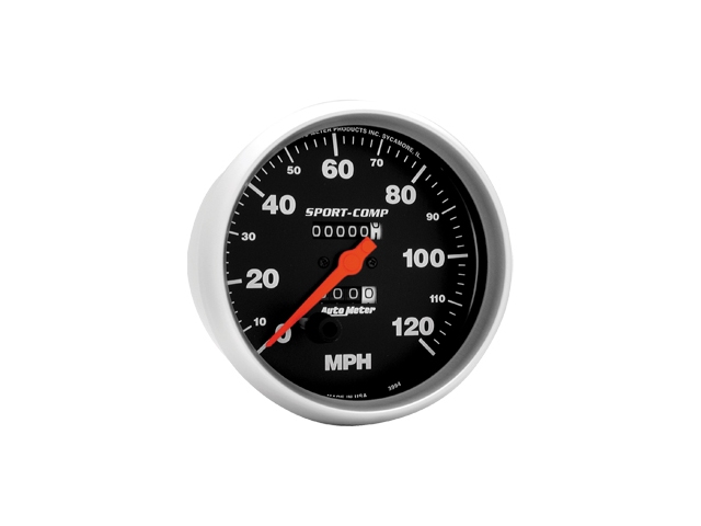 Auto Meter Sport-Comp In-Dash Tach & Speedo, 5", Speedometer Mechanical (120 MPH)