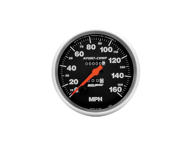 Auto Meter Sport-Comp In-Dash Tach & Speedo, 5", Speedometer Mechanical (120 MPH) - Click Image to Close
