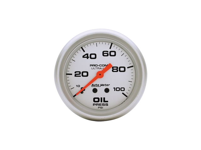 Auto Meter Ultra-Lite Mechanical, 2-5/8", Oil Pressure (0-100 PSI)