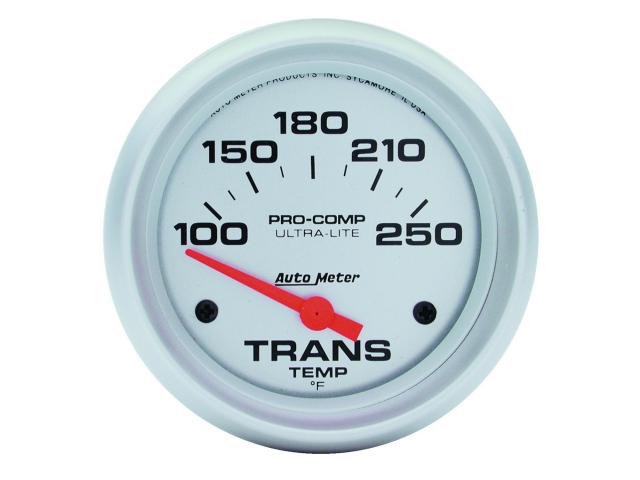 Auto Meter PRO-COMP ULTRA-LITE Air-Core Gauge, 2-5/8", Transmission Temperature (100-250 deg. F) - Click Image to Close