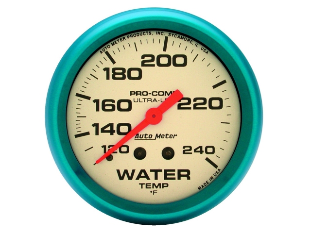 Auto Meter PRO-COMP ULTRA-NITE Mechanical Gauge, 2-5/8", Water Temperature (120-240 F)