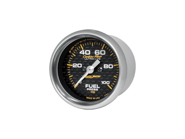 Auto Meter Carbon Fiber ULTRA-LITE Digital Stepper Motor Gauge, 2-1/16", Fuel Pressure (0-100 PSI) - Click Image to Close