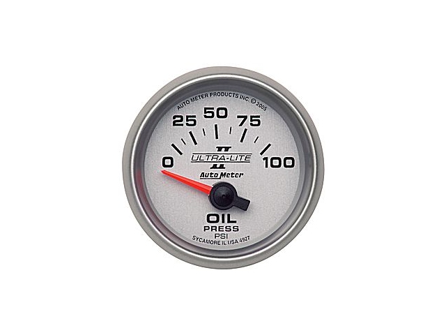 Auto Meter Ultra-Lite II Air-Core Gauge, 2-1/16", Oil Pressure (0-100 PSI) - Click Image to Close