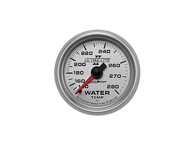Auto Meter Ultra-Lite II Mechanical, 2-1/16", Water Temperature (140-280 deg. F)