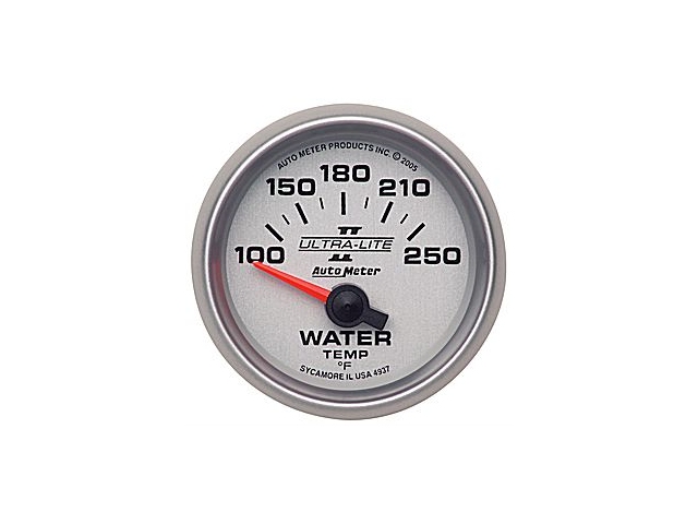Auto Meter Ultra-Lite II Air-Core Gauge, 2-1/16", Water Temperature (100-250 deg. F)