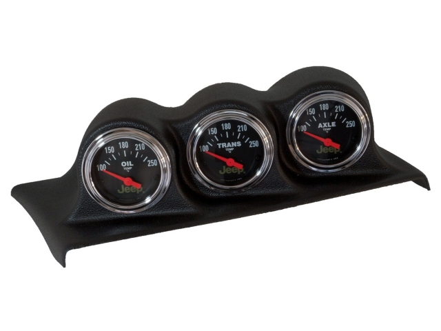 Auto Meter GaugeWorks Triple Dash Top, Black (2007-2010 Wrangler JK & JKU)