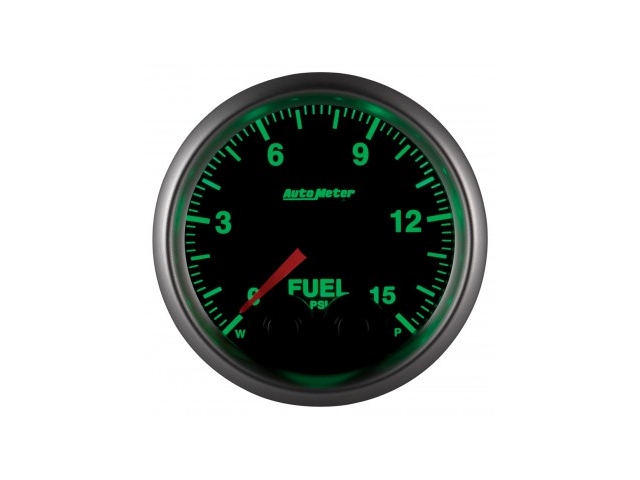 Auto Meter ELITE SERIES Digital Stepper Motor Gauge, 2-1/16", Fuel Pressure (0-15 PSI) - Click Image to Close