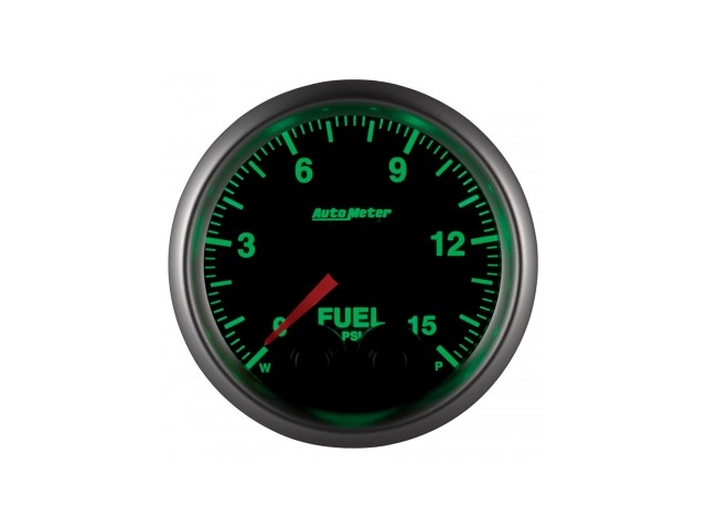 Auto Meter ELITE SERIES Digital Stepper Motor Gauge, 2-1/16", Fuel Pressure (0-15 PSI)