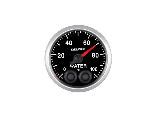 Auto Meter ELITE SERIES Digital Stepper Motor Gauge, 2-1/16", Water Pressure Peak & Warn w/ Electronic Control (0-100 PSI)