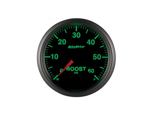 Auto Meter ELITE SERIES Digital Stepper Motor Gauge, 2-1/16", Boost (0-60 PSI)