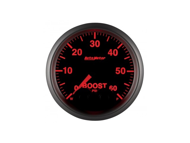 Auto Meter ELITE SERIES Digital Stepper Motor Gauge, 2-1/16", Boost (0-60 PSI)