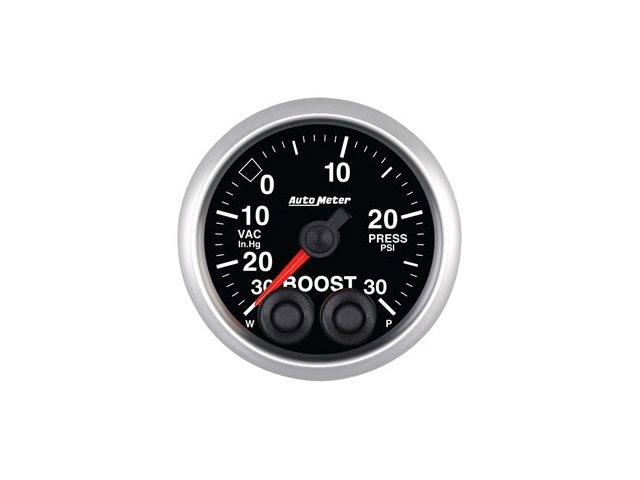 Auto Meter ELITE SERIES Digital Stepper Motor Gauge, 2-1/16", Vacuum/Boost (30 In Hg/30 PSI)