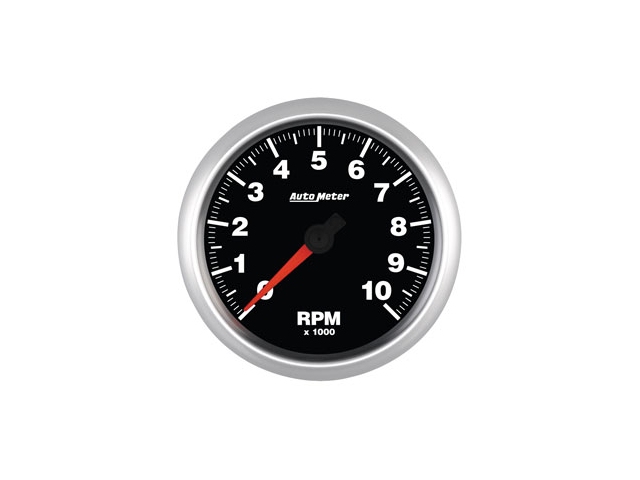 Auto Meter ELITE SERIES In-Dash Tach & Speedo, 3-3/8", Tachometer Street Progressive Shift Light Tachometer (0-10000 RPM) - Click Image to Close