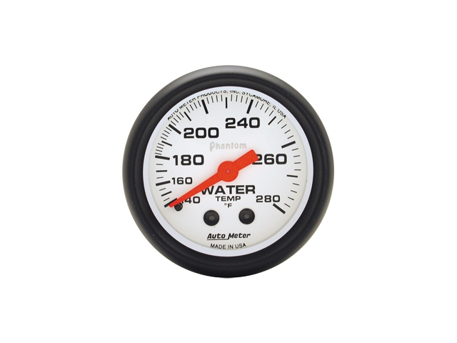 Auto Meter Phantom Mechanical, 2-1/16", Water Temperature (140-280 deg. F) - Click Image to Close