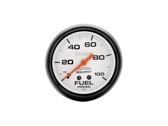 Auto Meter Phantom Mechanical, 2-5/8", Fuel Pressure (0-100 PSI)