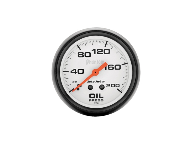 Auto Meter Phantom Mechanical, 2-5/8", Oil Pressure (0-200 PSI) - Click Image to Close