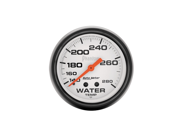 Auto Meter Phantom Mechanical, 2-5/8", Water Temperature (140-280 deg. F)