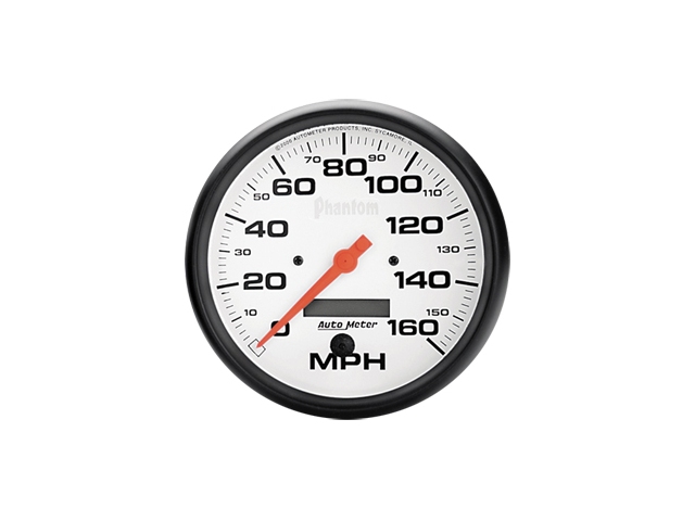 Auto Meter Phantom In-Dash Tach & Speedo, 5", Speedometer Electric Programmable (160 MPH)