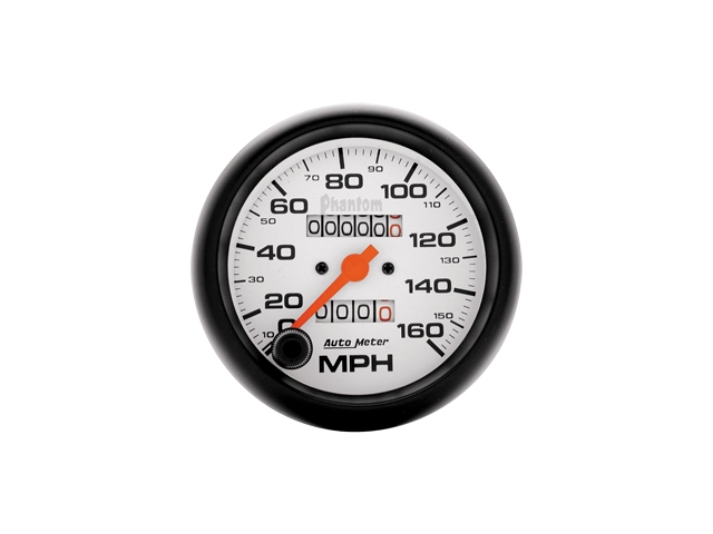 Auto Meter Phantom In-Dash Tach & Speedo, 3-3/8", Speedometer Mechanical (160 MPH) - Click Image to Close
