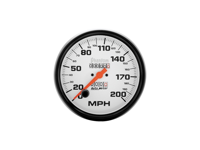 Auto Meter Phantom In-Dash Tach & Speedo, 5", Speedometer Mechanical (200 MPH)