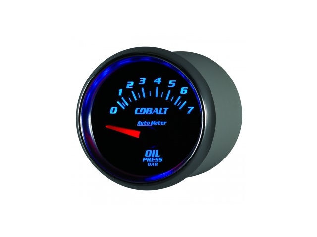Auto Meter COBALT Air-Core Gauge, 2-1/16", Oil Pressure (0-7 BAR) - Click Image to Close