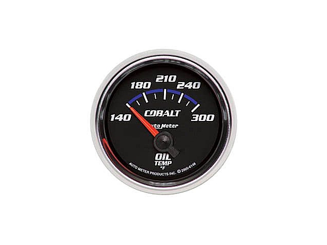 Auto Meter COBALT Air-Core Gauge, 2-1/16", Oil Temperature (140-300 F)