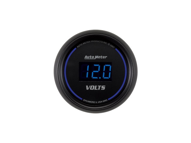 Auto Meter COBALT DIGITAL Digital Gauge, 2-1/16", Voltmeter (8-18 Volts)