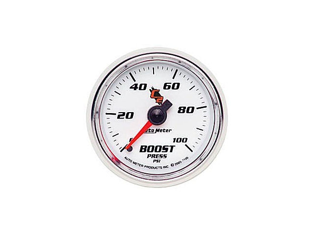 Auto Meter C2 Mechanical Gauge, 2-1/16", Boost (0-100 PSI)